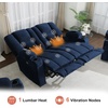 image:imageMCombo Zero Gravity Power Loveseat Sofa with Console Heat and Massage Reclining Loveseat for Living Room Fabric 6035SET Grey Loveseat with ConsoleNavy Blue