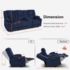 image:imageMCombo Zero Gravity Power Loveseat Sofa with Console Heat and Massage Reclining Loveseat for Living Room Fabric 6035SET Grey Loveseat with ConsoleNavy Blue
