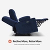 image:imageMCombo Zero Gravity Power Loveseat Sofa with Console Heat and Massage Reclining Loveseat for Living Room Fabric 6035SET Grey Loveseat with ConsoleNavy Blue