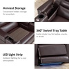 image:imageMCombo Zero Gravity Power Recliner Chair with Adjustable Headrest for Living Room Home Theater Seating Recliner with 360 Swivel Tray Table USB amp TypeC Ports LED Lighting Armrest Storage HTS555Brown