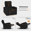 image:imageMCombo Zero Gravity Power Recliner Chair with Adjustable Headrest for Living Room Home Theater Seating Recliner with 360 Swivel Tray Table USB amp TypeC Ports LED Lighting Armrest Storage HTS555Black