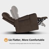 image:imageMCombo Zero Gravity Power Recliner Chair with Adjustable Headrest for Living Room Home Theater Seating Recliner with 360 Swivel Tray Table USB amp TypeC Ports LED Lighting Armrest Storage HTS555Brown
