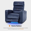 image:imageMCombo Zero Gravity Power Recliner Chair with Adjustable Headrest for Living Room Home Theater Seating Recliner with 360 Swivel Tray Table USB amp TypeC Ports LED Lighting Armrest Storage HTS555Blue