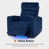 image:imageMCombo Zero Gravity Power Recliner Chair with Adjustable Headrest for Living Room Home Theater Seating Recliner with 360 Swivel Tray Table USB amp TypeC Ports LED Lighting Armrest Storage HTS555Blue