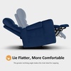 image:imageMCombo Zero Gravity Power Recliner Chair with Adjustable Headrest for Living Room Home Theater Seating Recliner with 360 Swivel Tray Table USB amp TypeC Ports LED Lighting Armrest Storage HTS555Blue