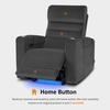 image:imageMCombo Zero Gravity Power Recliner Chair with Adjustable Headrest for Living Room Home Theater Seating Recliner with 360 Swivel Tray Table USB amp TypeC Ports LED Lighting Armrest Storage HTS555Grey