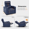 image:imageMCombo Zero Gravity Power Recliner Chair with Adjustable Headrest for Living Room Home Theater Seating Recliner with 360 Swivel Tray Table USB amp TypeC Ports LED Lighting Armrest Storage HTS555Blue