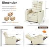 image:imageMCombo Zero Gravity Power Recliner Chair with Adjustable Headrest for Living Room Home Theater Seating Recliner with 360 Swivel Tray Table USB amp TypeC Ports LED Lighting Armrest Storage HTS555Beige