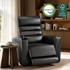 image:imageMCombo Zero Gravity Power Recliner Chair with Adjustable Headrest for Living Room Home Theater Seating Recliner with 360 Swivel Tray Table USB amp TypeC Ports LED Lighting Armrest Storage HTS555Black