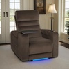 image:imageMCombo Zero Gravity Power Recliner Chair with Adjustable Headrest for Living Room Home Theater Seating Recliner with 360 Swivel Tray Table USB amp TypeC Ports LED Lighting Armrest Storage HTS555Brown