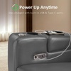 image:imageMCombo Zero Gravity Power Recliner Chair with Adjustable Headrest for Living Room Home Theater Seating Recliner with 360 Swivel Tray Table USB amp TypeC Ports LED Lighting Armrest Storage HTS555Grey