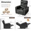 image:imageMCombo Zero Gravity Power Recliner Chair with Adjustable Headrest for Living Room Home Theater Seating Recliner with 360 Swivel Tray Table USB amp TypeC Ports LED Lighting Armrest Storage HTS555Black