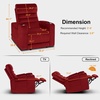 image:imageMCombo Zero Gravity Power Recliner Chair with Adjustable Headrest for Living Room Home Theater Seating Recliner with 360 Swivel Tray Table USB amp TypeC Ports LED Lighting Armrest Storage HTS555Red