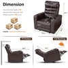 image:imageMCombo Zero Gravity Power Recliner Chair with Adjustable Headrest for Living Room Home Theater Seating Recliner with 360 Swivel Tray Table USB amp TypeC Ports LED Lighting Armrest Storage HTS555Brown