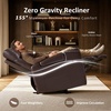 image:imageMCombo Zero Gravity Power Recliner Chair with Adjustable Headrest for Living Room Home Theater Seating Recliner with 360 Swivel Tray Table USB amp TypeC Ports LED Lighting Armrest Storage HTS555Brown
