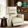 image:imageMCombo Zero Gravity Power Recliner Chair with Adjustable Headrest for Living Room Home Theater Seating Recliner with 360 Swivel Tray Table USB amp TypeC Ports LED Lighting Armrest Storage HTS555Beige