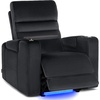 image:imageMCombo Zero Gravity Power Recliner Chair with Adjustable Headrest for Living Room Home Theater Seating Recliner with 360 Swivel Tray Table USB amp TypeC Ports LED Lighting Armrest Storage HTS555Black