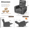 image:imageMCombo Zero Gravity Power Recliner Chair with Adjustable Headrest for Living Room Home Theater Seating Recliner with 360 Swivel Tray Table USB amp TypeC Ports LED Lighting Armrest Storage HTS555Grey
