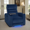 image:imageMCombo Zero Gravity Power Recliner Chair with Adjustable Headrest for Living Room Home Theater Seating Recliner with 360 Swivel Tray Table USB amp TypeC Ports LED Lighting Armrest Storage HTS555Blue