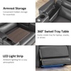 image:imageMCombo Zero Gravity Power Recliner Chair with Adjustable Headrest for Living Room Home Theater Seating Recliner with 360 Swivel Tray Table USB amp TypeC Ports LED Lighting Armrest Storage HTS555Grey