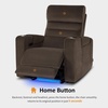 image:imageMCombo Zero Gravity Power Recliner Chair with Adjustable Headrest for Living Room Home Theater Seating Recliner with 360 Swivel Tray Table USB amp TypeC Ports LED Lighting Armrest Storage HTS555Brown