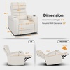 image:imageMCombo Zero Gravity Power Recliner Chair with Adjustable Headrest for Living Room Home Theater Seating Recliner with 360 Swivel Tray Table USB amp TypeC Ports LED Lighting Armrest Storage HTS555Beige