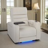 image:imageMCombo Zero Gravity Power Recliner Chair with Adjustable Headrest for Living Room Home Theater Seating Recliner with 360 Swivel Tray Table USB amp TypeC Ports LED Lighting Armrest Storage HTS555Beige