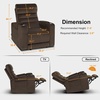 image:imageMCombo Zero Gravity Power Recliner Chair with Adjustable Headrest for Living Room Home Theater Seating Recliner with 360 Swivel Tray Table USB amp TypeC Ports LED Lighting Armrest Storage HTS555Brown