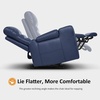image:imageMCombo Zero Gravity Power Recliner Chair with Adjustable Headrest for Living Room Home Theater Seating Recliner with 360 Swivel Tray Table USB amp TypeC Ports LED Lighting Armrest Storage HTS555Blue