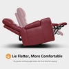 image:imageMCombo Zero Gravity Power Recliner Chair with Adjustable Headrest for Living Room Home Theater Seating Recliner with 360 Swivel Tray Table USB amp TypeC Ports LED Lighting Armrest Storage HTS555Red