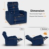 image:imageMCombo Zero Gravity Power Recliner Chair with Adjustable Headrest for Living Room Home Theater Seating Recliner with 360 Swivel Tray Table USB amp TypeC Ports LED Lighting Armrest Storage HTS555Blue
