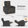 image:imageMCombo Zero Gravity Power Recliner Chair with Adjustable Headrest for Living Room Home Theater Seating Recliner with 360 Swivel Tray Table USB amp TypeC Ports LED Lighting Armrest Storage HTS555Grey