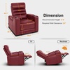 image:imageMCombo Zero Gravity Power Recliner Chair with Adjustable Headrest for Living Room Home Theater Seating Recliner with 360 Swivel Tray Table USB amp TypeC Ports LED Lighting Armrest Storage HTS555Red