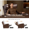 image:imageMCombo Zero Gravity Power Recliner Chair with Adjustable Headrest for Living Room Home Theater Seating Recliner with 360 Swivel Tray Table USB amp TypeC Ports LED Lighting Armrest Storage HTS555Brown