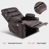 image:imageMCombo Zero Gravity Power Recliner Chair with Heat and Vibration Massage Reclining Chair with USB Ports Cup Holders for Living Room Faux Leather PR621 Dark BrownDark Brown