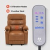 image:imageMCombo Zero Gravity Power Recliner Chair with Heat and Vibration Massage Reclining Chair with USB Ports Cup Holders for Living Room Faux Leather PR621 Dark BrownSaddle