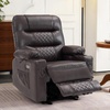 image:imageMCombo Zero Gravity Power Recliner Chair with Heat and Vibration Massage Reclining Chair with USB Ports Cup Holders for Living Room Faux Leather PR621 Dark BrownDark Brown
