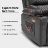 image:imageMCombo Zero Gravity Power Recliner Chair with Heat and Vibration Massage Reclining Chair with USB Ports Cup Holders for Living Room Faux Leather PR621 Dark BrownDark Grey