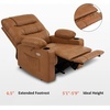 image:imageMCombo Zero Gravity Power Recliner Chair with Heat and Vibration Massage Reclining Chair with USB Ports Cup Holders for Living Room Faux Leather PR621 Dark BrownSaddle