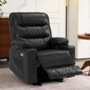 image:imageMCombo Zero Gravity Power Recliner Chair with Heat and Vibration Massage Reclining Chair with USB Ports Cup Holders for Living Room Faux Leather PR621 Dark BrownBlack