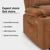 image:imageMCombo Zero Gravity Power Recliner Chair with Heat and Vibration Massage Reclining Chair with USB Ports Cup Holders for Living Room Faux Leather PR621 Dark BrownSaddle