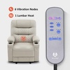 image:imageMCombo Zero Gravity Power Recliner Chair with Heat and Vibration Massage Reclining Chair with USB Ports Cup Holders for Living Room Faux Leather PR621 Dark BrownLight Grey
