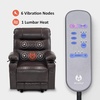 image:imageMCombo Zero Gravity Power Recliner Chair with Heat and Vibration Massage Reclining Chair with USB Ports Cup Holders for Living Room Faux Leather PR621 Dark BrownDark Brown