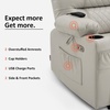 image:imageMCombo Zero Gravity Power Recliner Chair with Heat and Vibration Massage Reclining Chair with USB Ports Cup Holders for Living Room Faux Leather PR621 Dark BrownLight Grey
