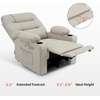image:imageMCombo Zero Gravity Power Recliner Chair with Heat and Vibration Massage Reclining Chair with USB Ports Cup Holders for Living Room Faux Leather PR621 Dark BrownLight Grey
