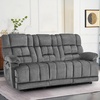 image:imageMCombo Zero Gravity Power Recliner Sofa with Drop Down Table Heat and Vibration Massage 3 Seater Dual Reclining Couch with USB Ports Cup Holders for Living Room Fabric RS6236 GreyGrey