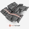 image:imageMCombo Zero Gravity Power Recliner Sofa with Drop Down Table Heat and Vibration Massage 3 Seater Dual Reclining Couch with USB Ports Cup Holders for Living Room Fabric RS6236 GreyGrey