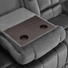 image:imageMCombo Zero Gravity Power Recliner Sofa with Drop Down Table Heat and Vibration Massage 3 Seater Dual Reclining Couch with USB Ports Cup Holders for Living Room Fabric RS6236 GreyGrey