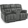 image:imageMCombo Zero Gravity Power Recliner Sofa with Drop Down Table Heat and Vibration Massage 3 Seater Dual Reclining Couch with USB Ports Cup Holders for Living Room Fabric RS6236 GreyGrey