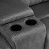 image:imageMCombo Zero Gravity Power Recliner Sofa with Drop Down Table Heat and Vibration Massage 3 Seater Dual Reclining Couch with USB Ports Cup Holders for Living Room Fabric RS6236 GreyGrey